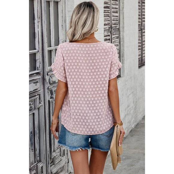 NWT Dot Loose Ruffle Top - Picture 3 of 3